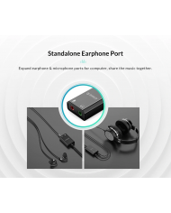 ORICO USB κάρτα ήχου SKT2, USB2.0, 2x 3.5mm, μαύρο ORICO USB κάρτα ήχου SKT2, USB2.0, 2x 3.5mm, μαύρο