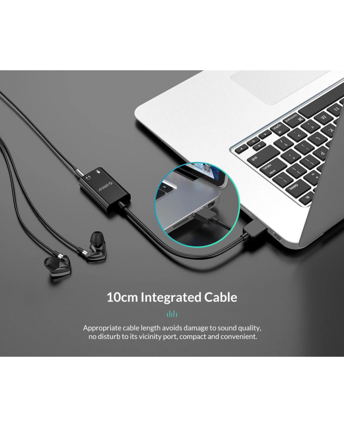 ORICO USB κάρτα ήχου SKT2, USB2.0, 2x 3.5mm, μαύρο ORICO USB κάρτα ήχου SKT2, USB2.0, 2x 3.5mm, μαύρο