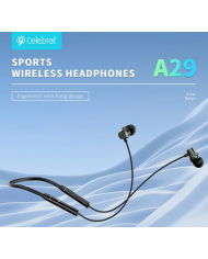 CELEBRAT earphones A29 με μαγνήτη, Bluetooth 5.3, Φ10mm, μαύρα
