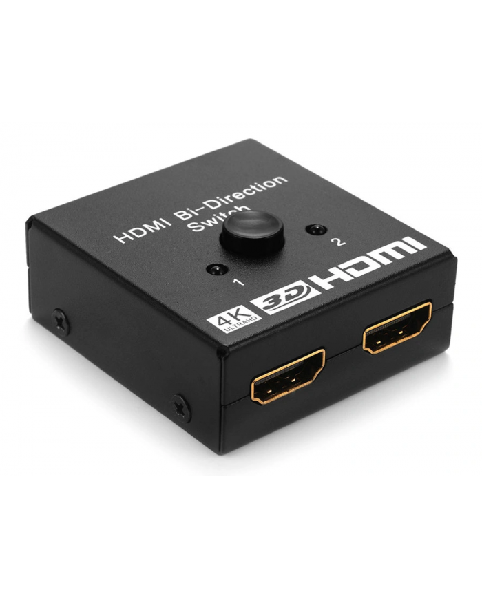 POWERTECH HDMI switch CAB-H112, 2 σε 1, 4K, bidirectional, μαύρο