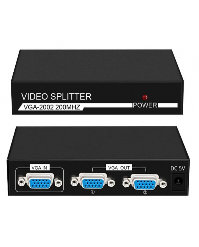 POWERTECH VGA splitter CAB-G031, 2 σε 1, 1920x1440px, μαύρο