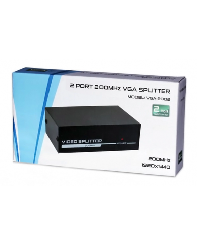 POWERTECH VGA splitter CAB-G031, 2 σε 1, 1920x1440px, μαύρο