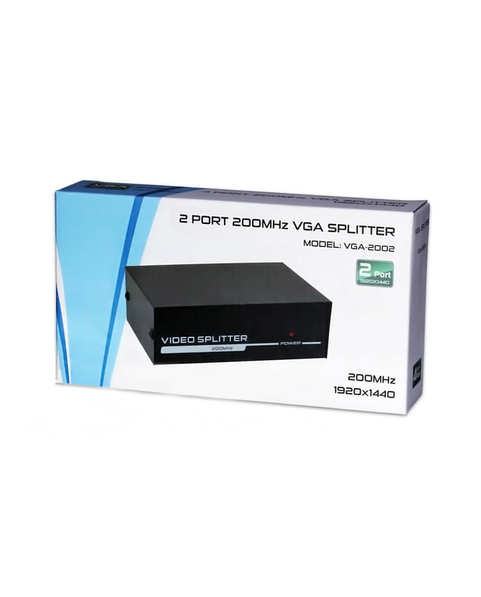 POWERTECH VGA splitter CAB-G031, 2 σε 1, 1920x1440px, μαύρο