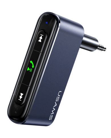 USAMS ασύρματο audio receiver  με μικρόφωνο, Bluetooth 5.0, γκρι