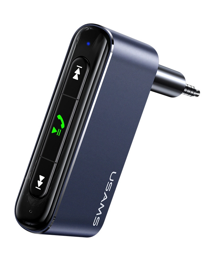 USAMS ασύρματο audio receiver  με μικρόφωνο, Bluetooth 5.0, γκρι