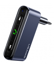 USAMS ασύρματο audio receiver  με μικρόφωνο, Bluetooth 5.0, γκρι