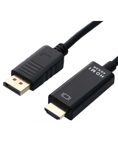 POWERTECH καλώδιο DisplayPort σε HDMI PTH-075, 4K/30Hz, 1m, μαύρο POWERTECH καλώδιο DisplayPort σε HDMI PTH-075, 4K/30Hz, 1m, μαύρο
