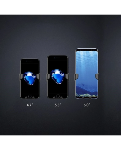 Βάση αεραγωγού αυτοκινήτου Gravity  για smartphone έως 6", μαύρη