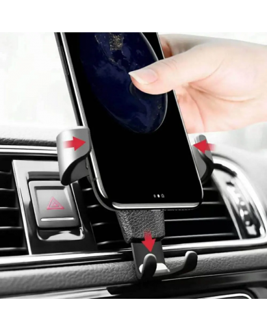 Βάση αεραγωγού αυτοκινήτου Gravity  για smartphone έως 6", μαύρη