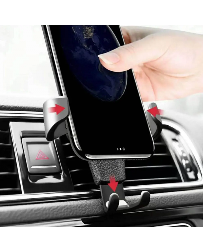 Βάση αεραγωγού αυτοκινήτου Gravity  για smartphone έως 6", μαύρη