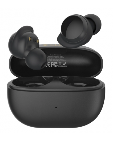 CELEBRAT earphones με θήκη φόρτισης TWS-W28, True Wireless, Φ6mm, μαύρα CELEBRAT earphones με θήκη φόρτισης TWS-W28, True Wireless, Φ6mm, μαύρα
