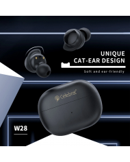 CELEBRAT earphones με θήκη φόρτισης , True Wireless, Φ6mm, μαύρα