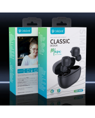 CELEBRAT earphones με θήκη φόρτισης , True Wireless, Φ6mm, μαύρα