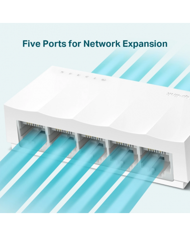 TP-LINK desktop switch LiteWave LS1005, 5-port 10/100Mbps, Ver 1.0