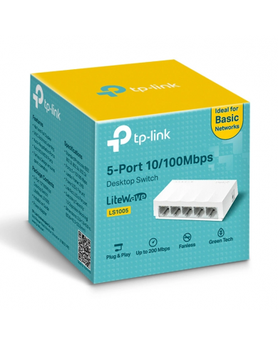TP-LINK desktop switch LiteWave LS1005, 5-port 10/100Mbps, Ver 1.0