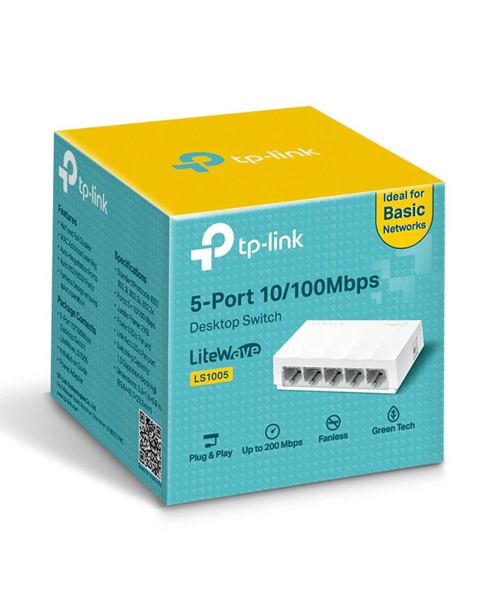 TP-LINK desktop switch LiteWave LS1005, 5-port 10/100Mbps, Ver 1.0