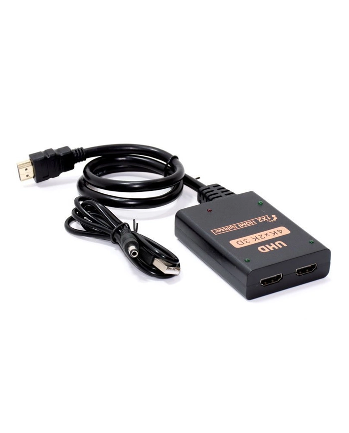 HDMI splitter , 2 σε 1, 4K/60Hz, HDR/HDCP, 50cm, μαύρο