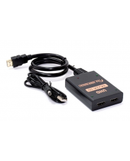 HDMI splitter , 2 σε 1, 4K/60Hz, HDR/HDCP, 50cm, μαύρο