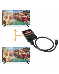 HDMI splitter , 2 σε 1, 4K/60Hz, HDR/HDCP, 50cm, μαύρο