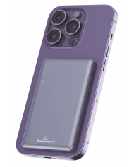 POWERTECH power bank PT-1171, 5000mAh, magnetic wireless, 15W, γκρι