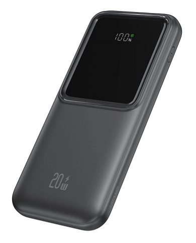 USAMS power bank  με καλώδια, 5x έξοδοι, 10000mAh, 20W, μαύρο USAMS power bank  με καλώδια, 5x έξοδοι, 10000mAh, 20W, μαύρο