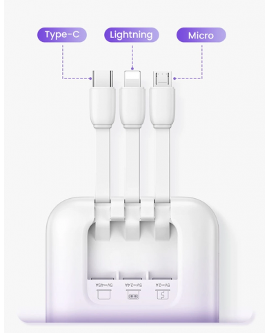 USAMS power bank  με καλώδια, 5x έξοδοι, 10000mAh, 20W, μαύρο USAMS power bank  με καλώδια, 5x έξοδοι, 10000mAh, 20W, μαύρο