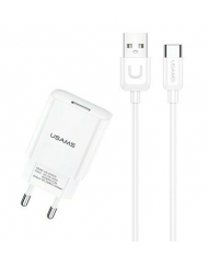 USAMS φορτιστής τοίχου T24 US-CC090, 2x USB, 2.1A, λευκός