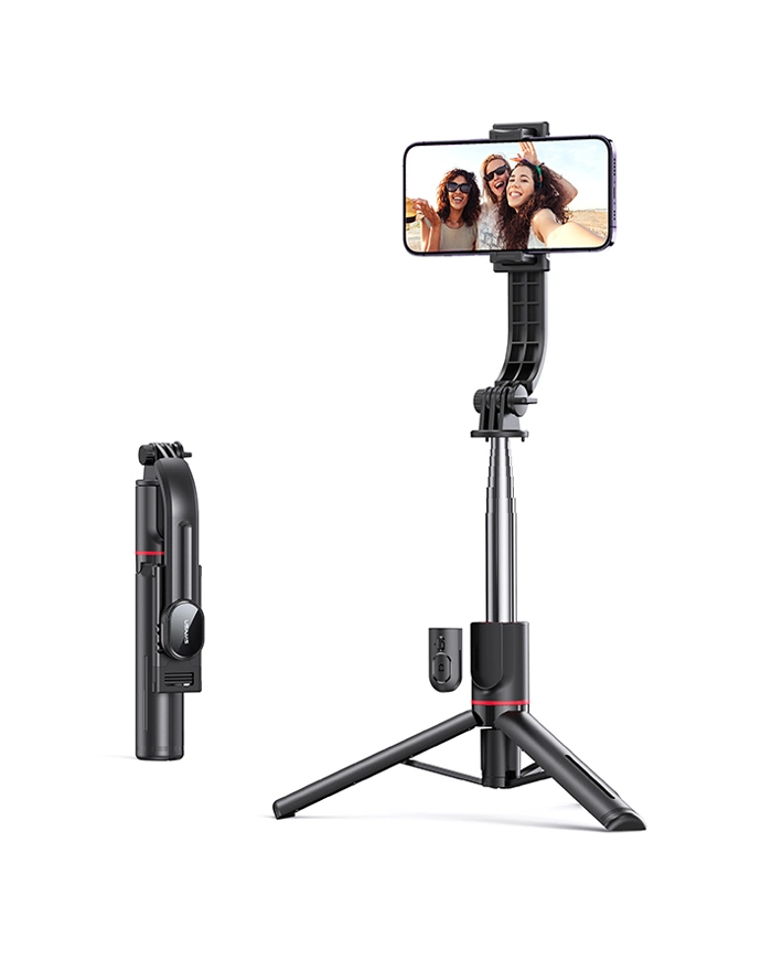 USAMS selfie stick  με τρίποδο, έως 113cm, Bluetooth, μαύρο