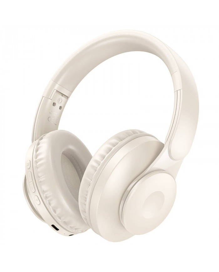 Wireless Ακουστικά Stereo Hoco W45 Enjoy V5.3 4 00mAh AUX Λευκά