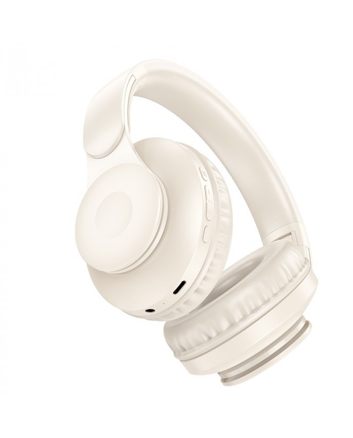 Wireless Ακουστικά Stereo Hoco W45 Enjoy V5.3 4 00mAh AUX Λευκά