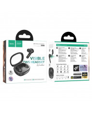 Wireless Hands Free Hoco EQ6 Shadow TWS V5.3 320mAh 7 Ώρες Λειτουργίας με LED Οθόνη και Συμβατά με Siri Μαύρα