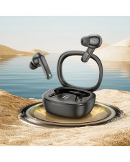 Wireless Hands Free Hoco EQ6 Shadow TWS V5.3 320mAh 7 Ώρες Λειτουργίας με LED Οθόνη και Συμβατά με Siri Μαύρα