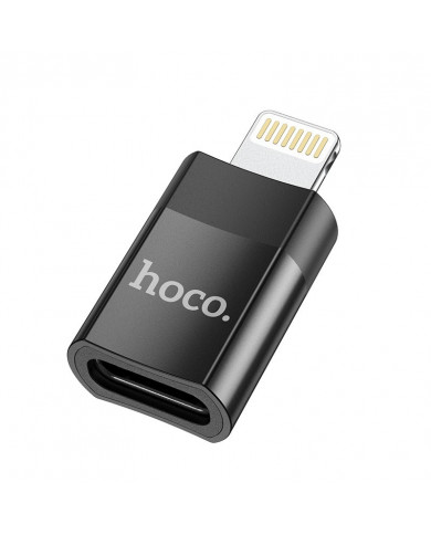 Αντάπτορας Hoco UA17 Lighnting σε USB-C Μαύρο Υποστηρίζει Φόρτιση 2A και Μεταφορά Δεδομένων
