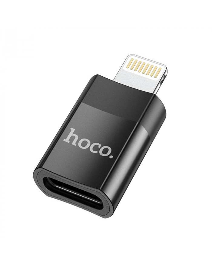 Αντάπτορας Hoco UA17 Lighnting σε USB-C Μαύρο Υποστηρίζει Φόρτιση 2A και Μεταφορά Δεδομένων