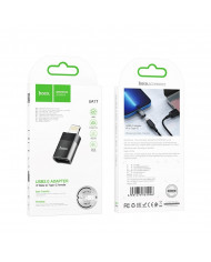 Αντάπτορας Hoco UA17 Lighnting σε USB-C Μαύρο Υποστηρίζει Φόρτιση 2A και Μεταφορά Δεδομένων