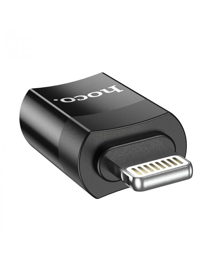 Αντάπτορας Hoco UA17 Lighnting σε USB-C Μαύρο Υποστηρίζει Φόρτιση 2A και Μεταφορά Δεδομένων