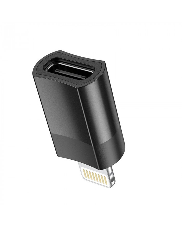 Αντάπτορας Hoco UA17 Lighnting σε USB-C Μαύρο Υποστηρίζει Φόρτιση 2A και Μεταφορά Δεδομένων