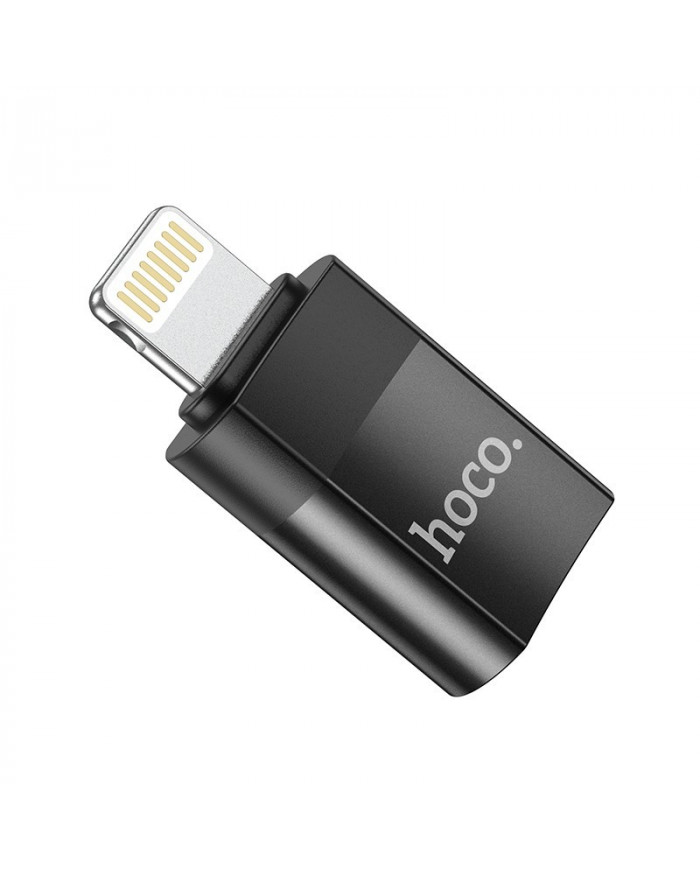 Αντάπτορας Hoco UA17 Lighnting σε USB-C Μαύρο Υποστηρίζει Φόρτιση 2A και Μεταφορά Δεδομένων