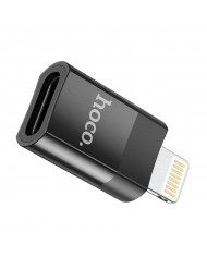 Αντάπτορας Hoco UA17 Lighnting σε USB-C Μαύρο Υποστηρίζει Φόρτιση 2A και Μεταφορά Δεδομένων