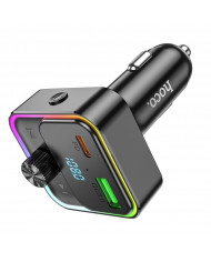 Bluetooth FM Transmitter Hoco E81 Fantasy USB-C 30W+USB 18W PD30W+18W QC3.0 v5.0 LED Ένδειξη Μαύρο