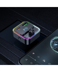 Bluetooth FM Transmitter Hoco E81 Fantasy USB-C 30W+USB 18W PD30W+18W QC3.0 v5.0 LED Ένδειξη Μαύρο