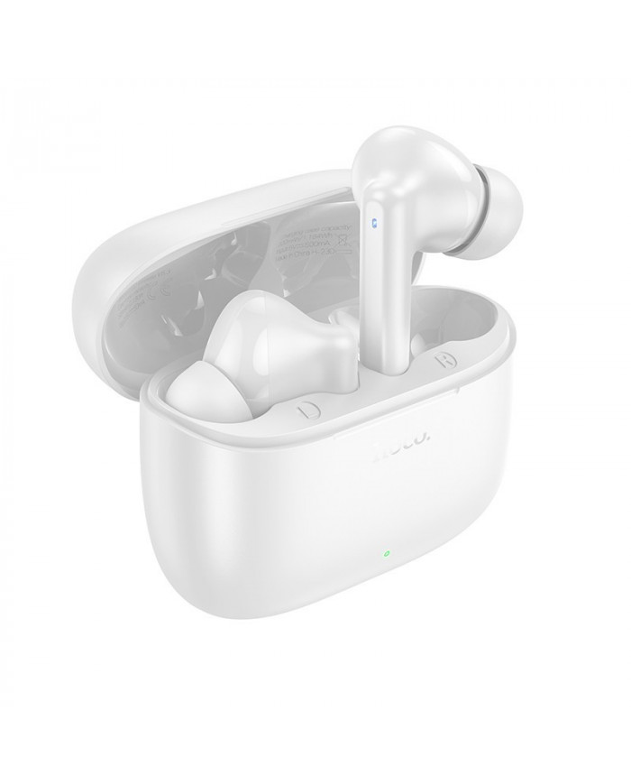 Wireless Hands Free Hoco EQ2 Thought TWS V5.3 με Πλήκτρο Ελέγχου Συμβατό με Siri και 7h Ώρες Λειτουργίας Λευκά