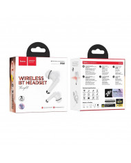 Wireless Hands Free Hoco EQ2 Thought TWS V5.3 με Πλήκτρο Ελέγχου Συμβατό με Siri και 7h Ώρες Λειτουργίας Λευκά