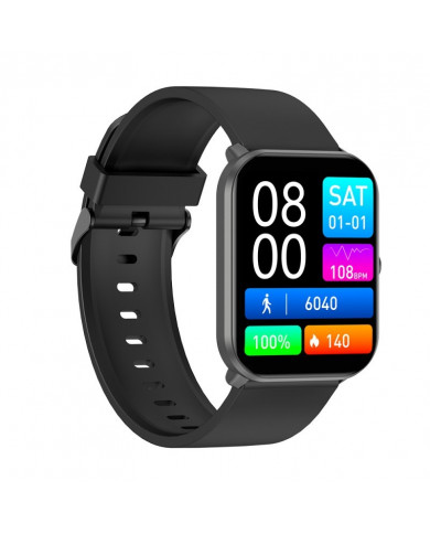 Maxcom Smartwatch Fit FW36 Aurum SE 220mAh Μαύρο Silicon Band