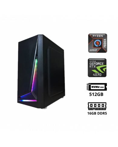 LP PHOENIX (RYZEN 5 7600X / RTX 4070 12GB / 16GB DDR5 4800 / 512GB NVME / WIN11/ Gaming PC Build