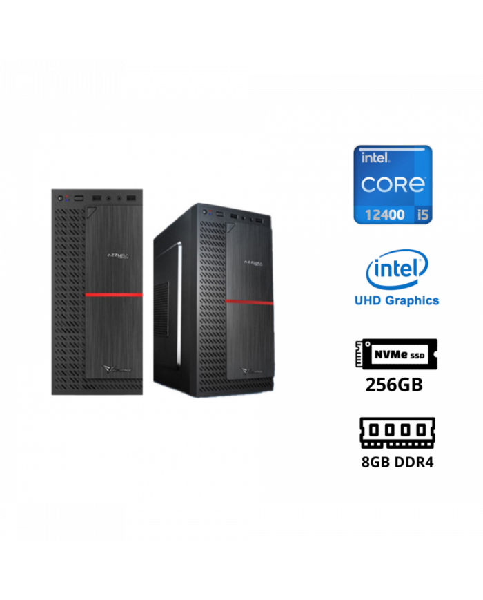 LP LEVIATHAN 2 (INTEL I5-12400 / 8GB DDR4 3200 / 256GB NVME / WIN11/ Gaming PC Build
