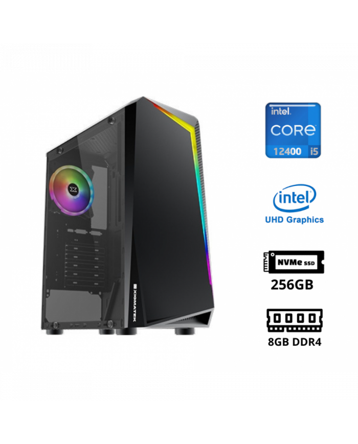 LP LEVIATHAN (INTEL I5-12400 / 8GB DDR4 3200 / 256GB NVME / WIN11/ Gaming PC Build
