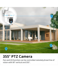 POWERTECH smart κάμερα PT-1163, 4MP, Wi-Fi, PTZ, SD, 8x zoom, IP65