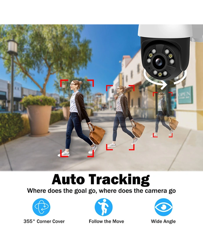 POWERTECH smart κάμερα PT-1086, 4MP, 4x digital zoom, Wi-Fi, PTZ, IP65