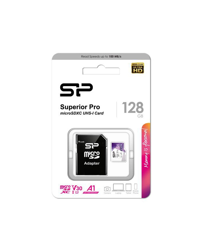 SILICON POWER κάρτα μνήμης Superior Pro microSDXC UHS-I, 128GB, Class 30